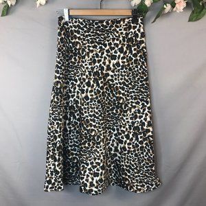 Express x Rocky Barnes leopard midi skirt